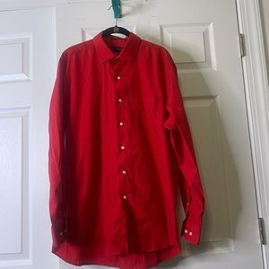 Men’s Dress Shirt | Red | Button Down Collared